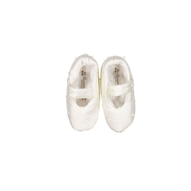 Bonpoint Cream Dot Baby Shoes