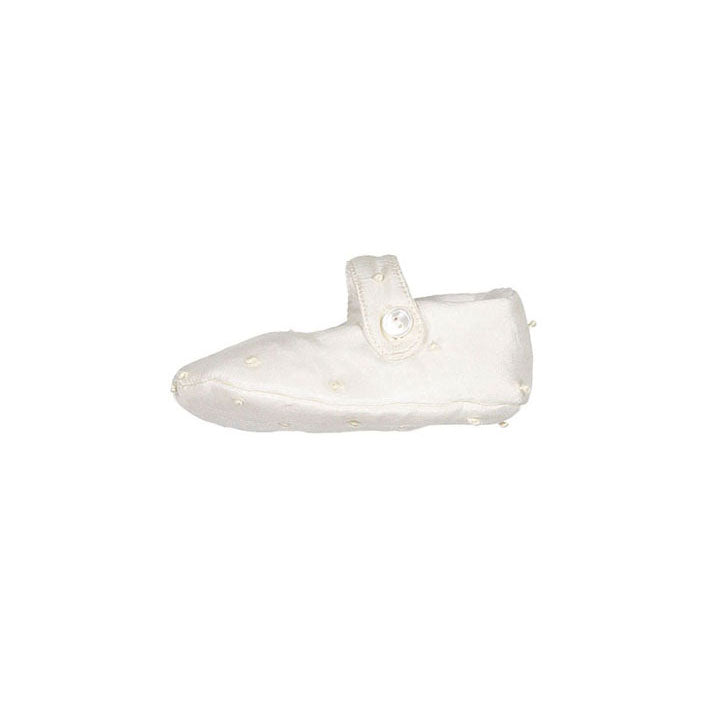 Bonpoint Cream Dot Baby Shoes