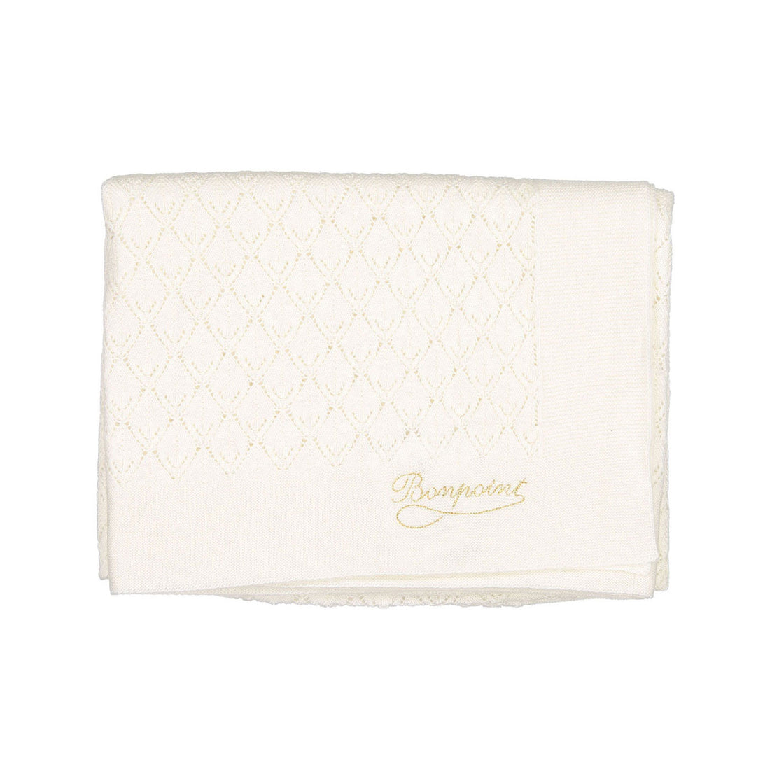 Bonpoint White Permanent Knit Blanket