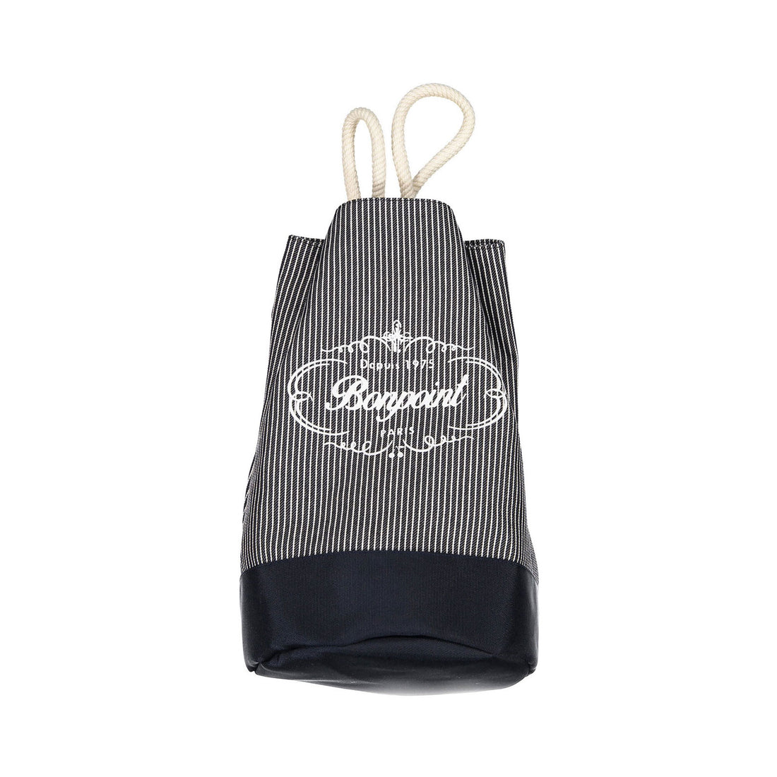 Bonpoint Black Stripe Logo Bucket Bag