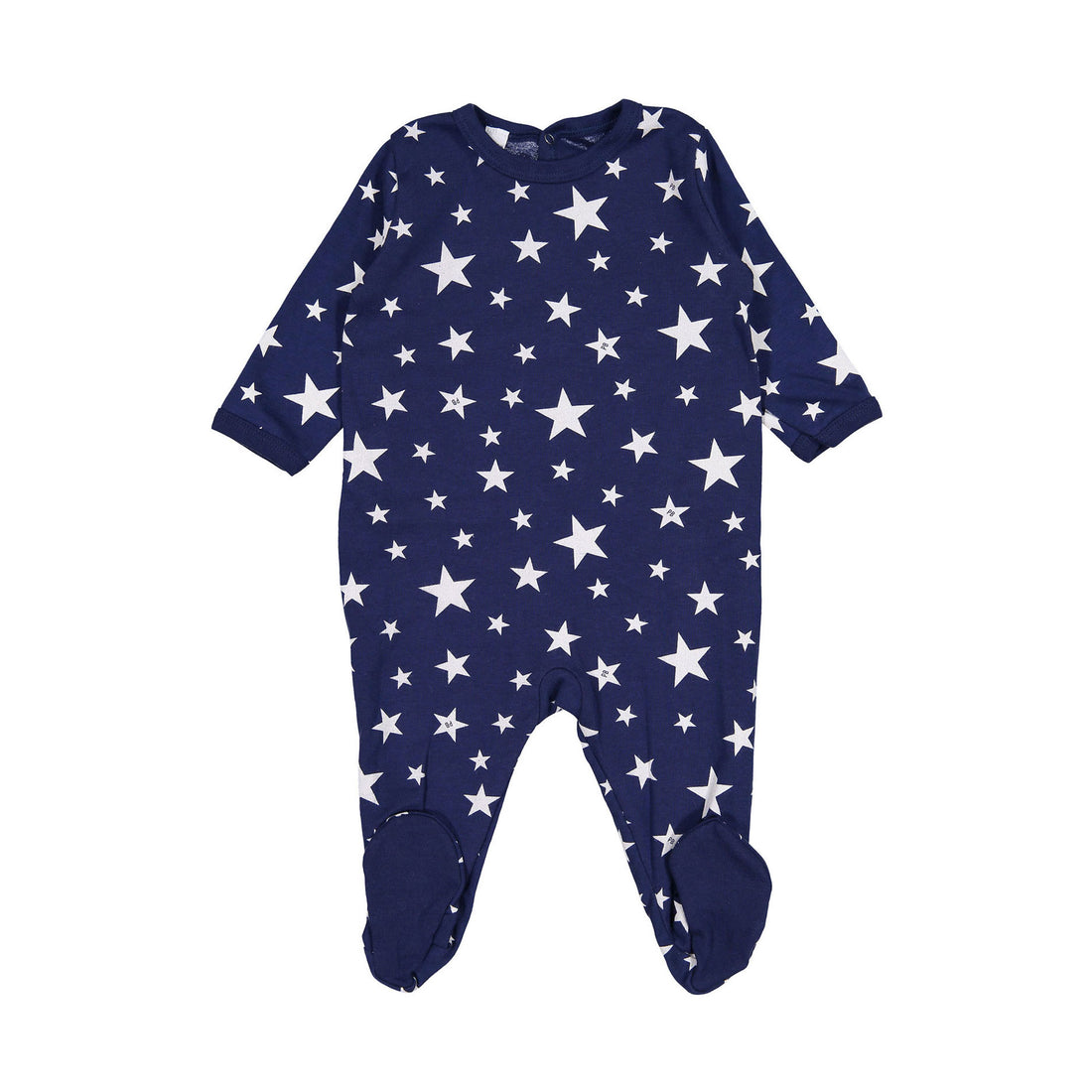 Petit Bateau Back Snap Star Print Footie