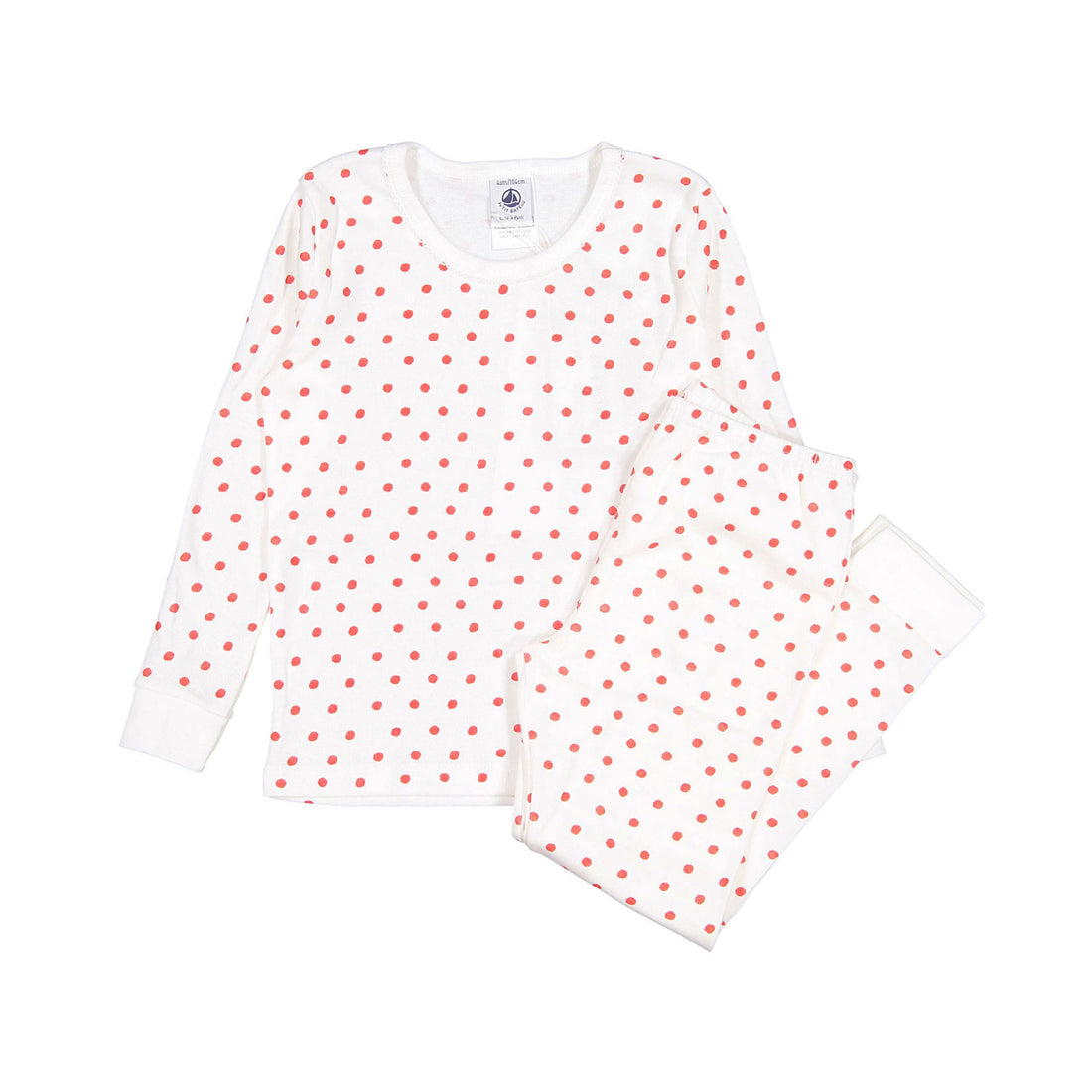 Petit Bateau Red Dot Print Long Lounge Set