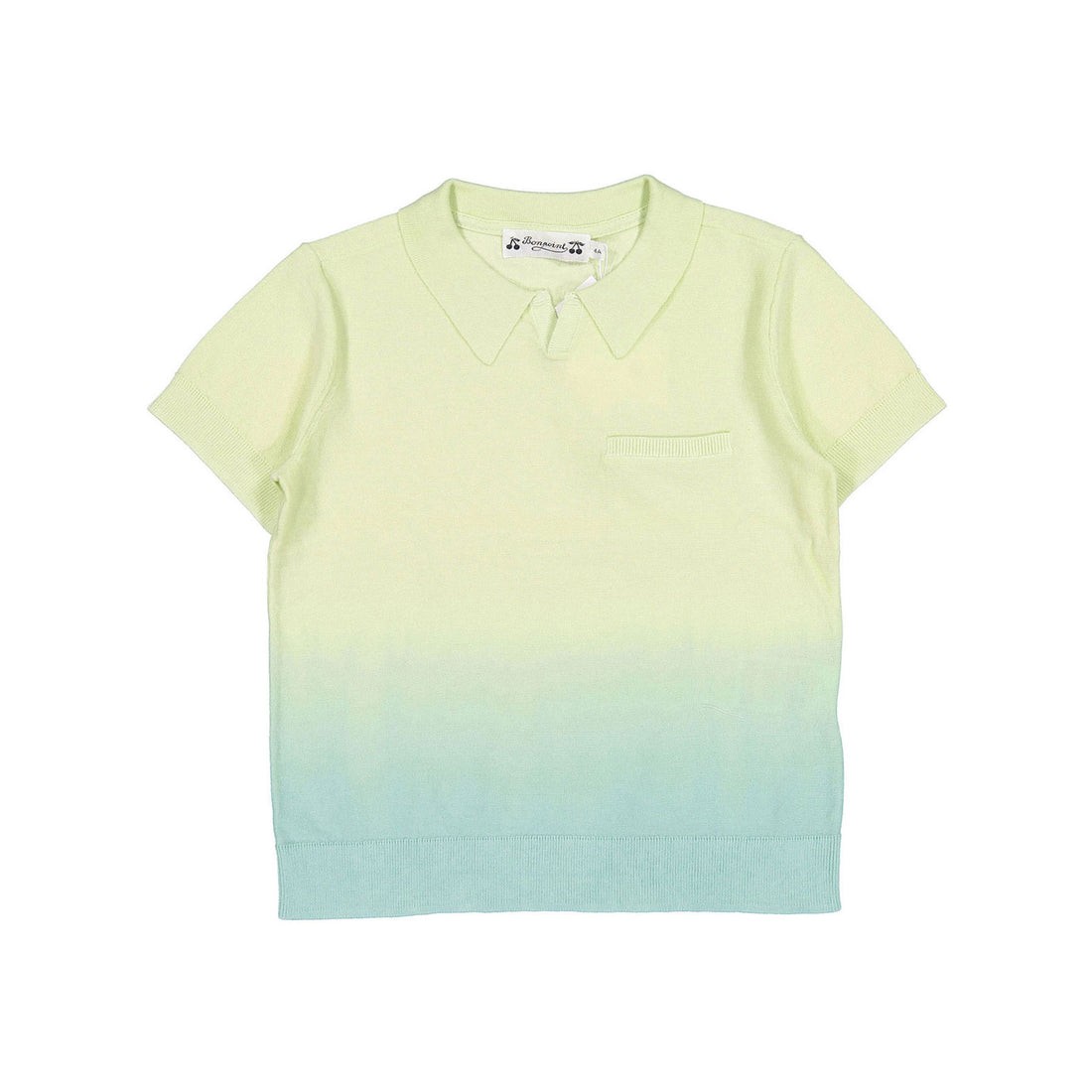 Bonpoint Yellow Ombre Knit Polo