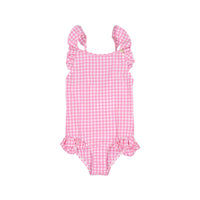 Bonpoint Rose Check Acapulco Swimsuit