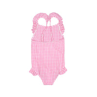 Bonpoint Rose Check Acapulco Swimsuit