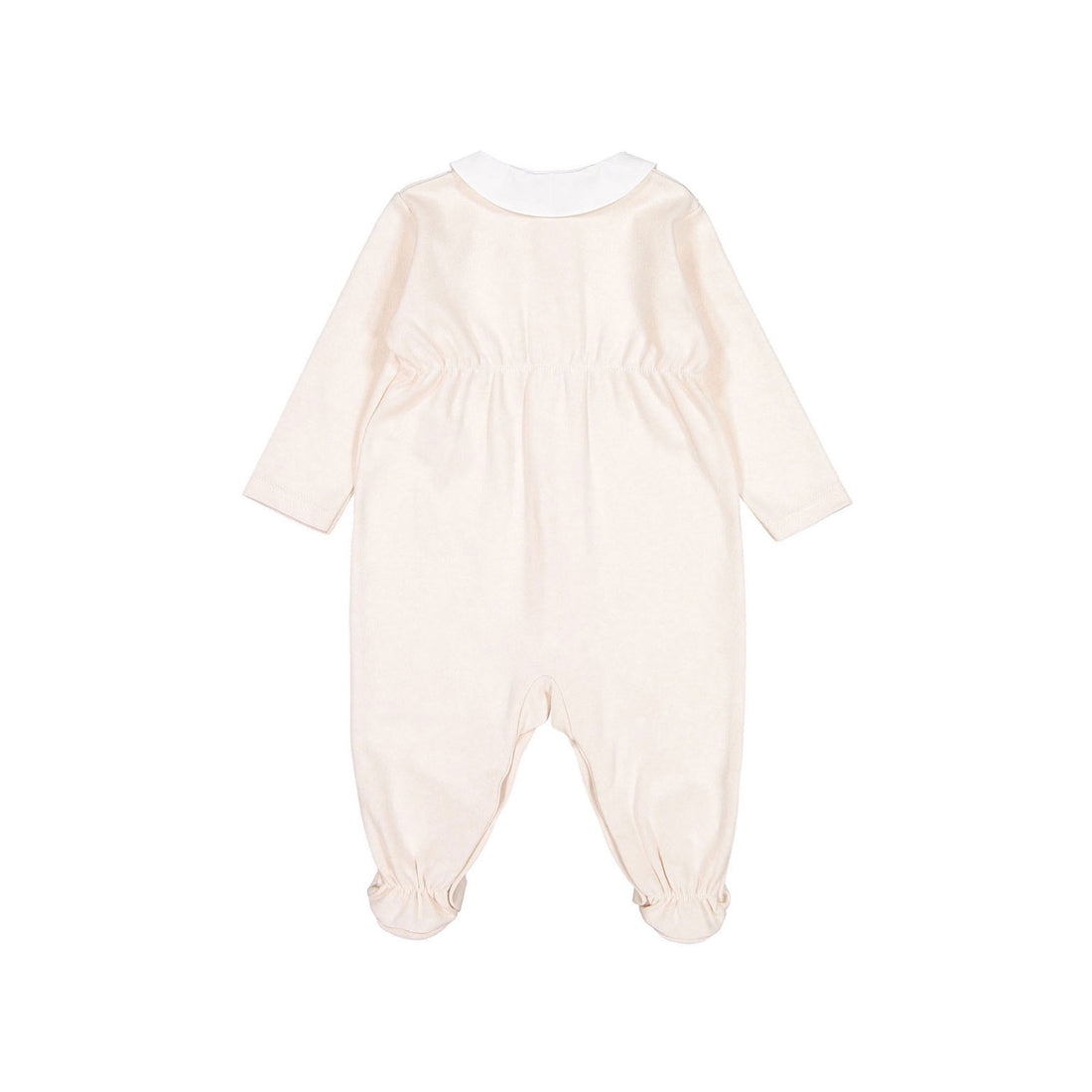 Bonpoint Light Blush Collar Front Snap Footie