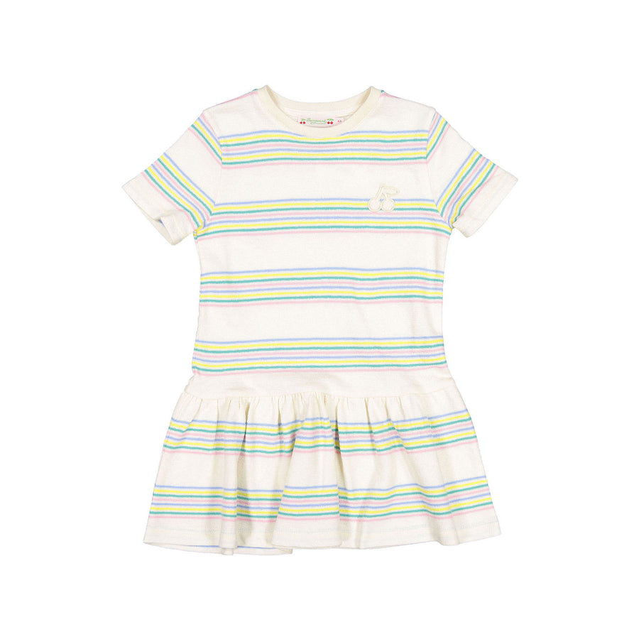 Bonpoint Lime Stripe Amaia Jersey Dress