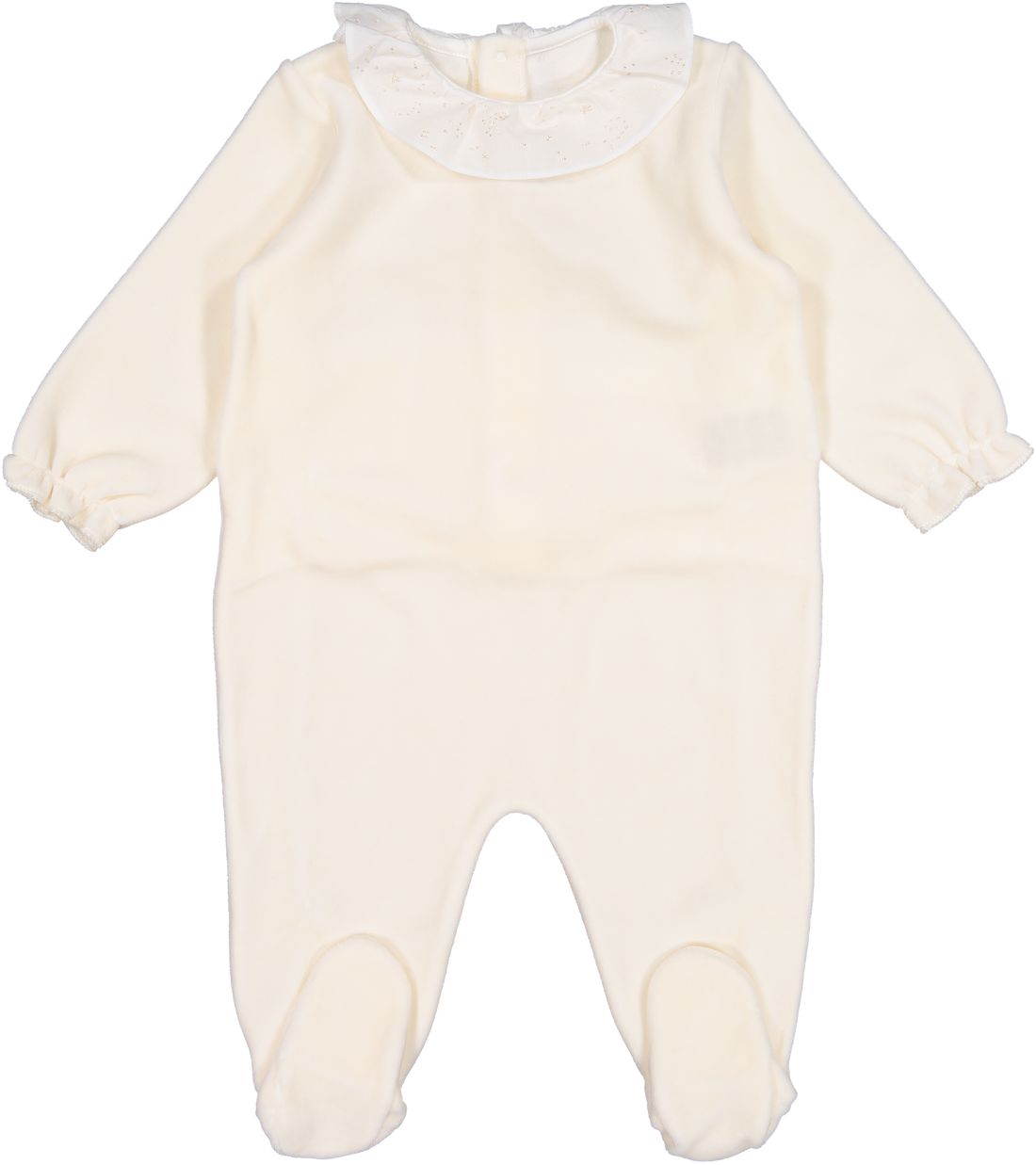 Bonpoint Pale Rose Collar Footie
