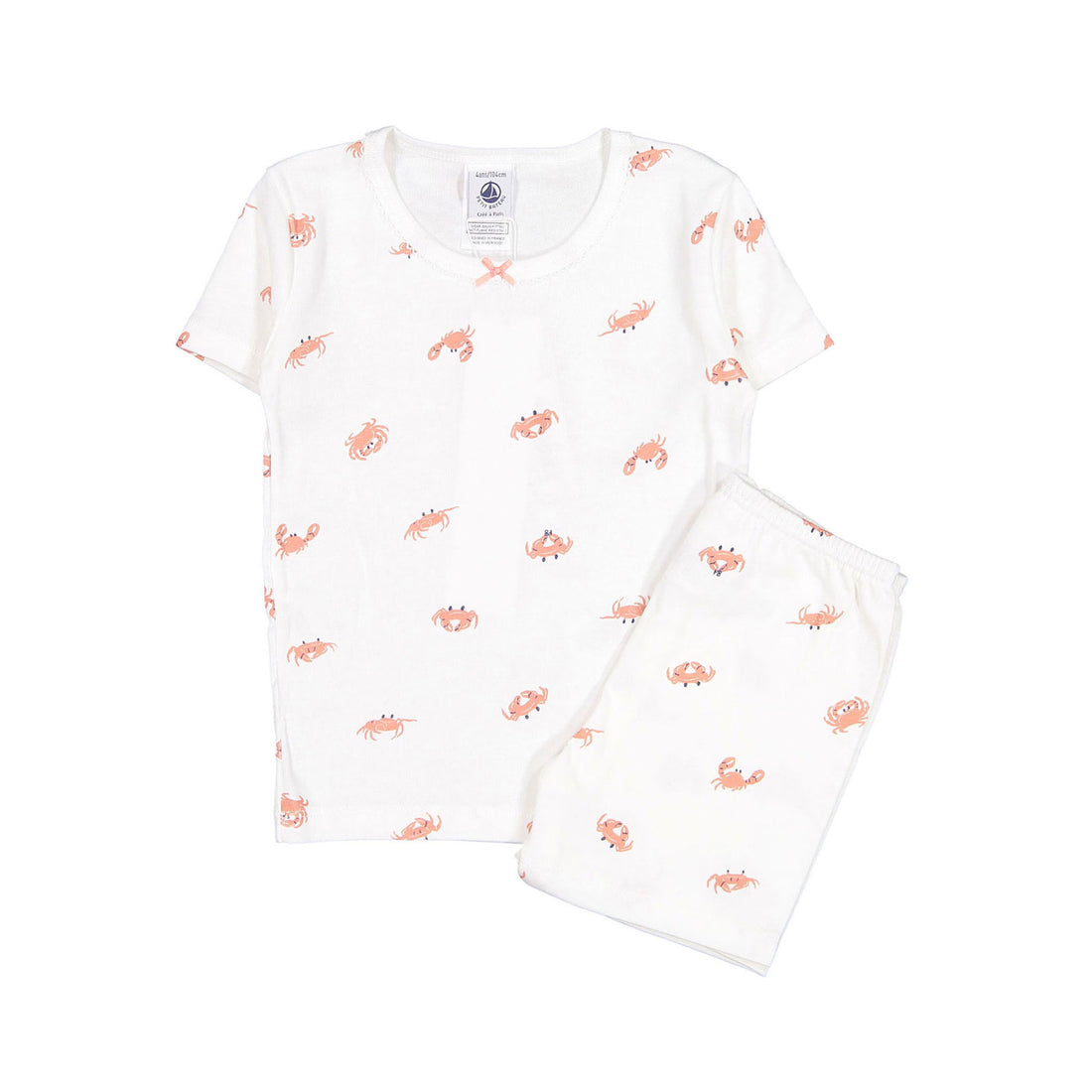 Petit Bateau Crab Print Short Lounge Set
