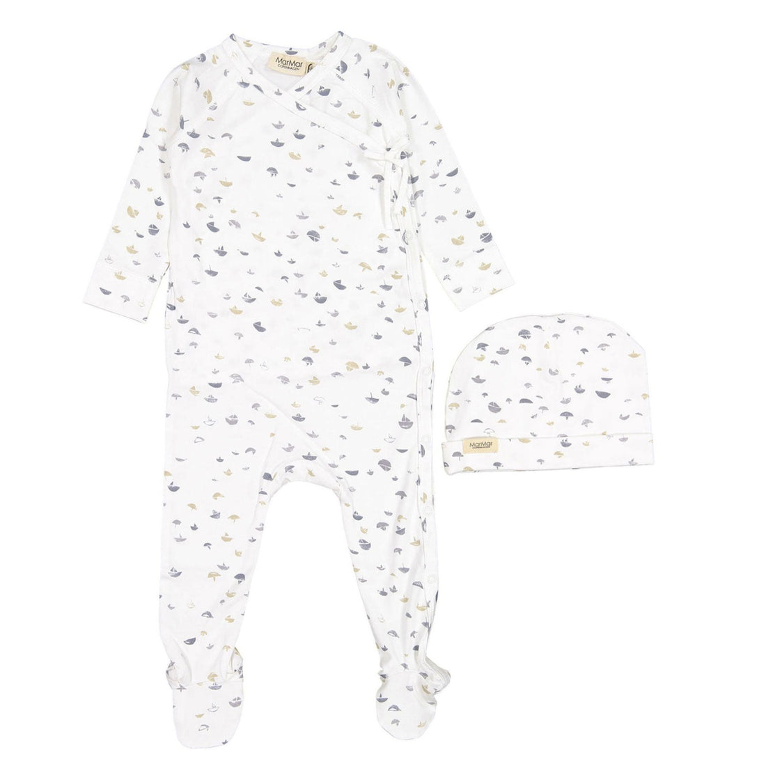 MarMar Copenhagen Little Boats Footie + Hat