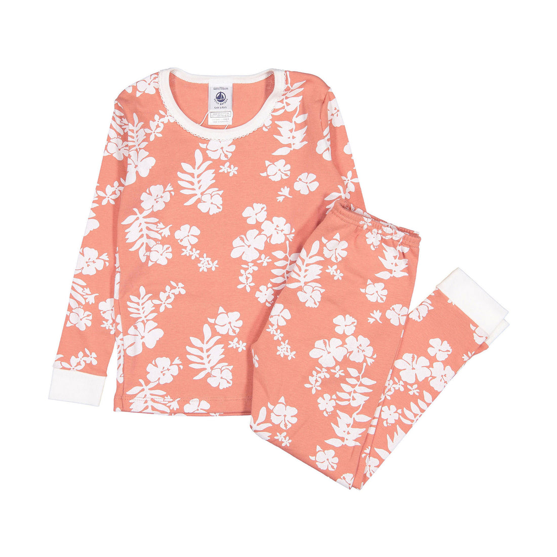 Petit Bateau Papaya Print Long Lounge Set