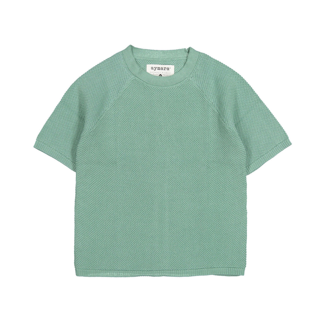 Aymara Mint Flavio Short Sleeve Sweater