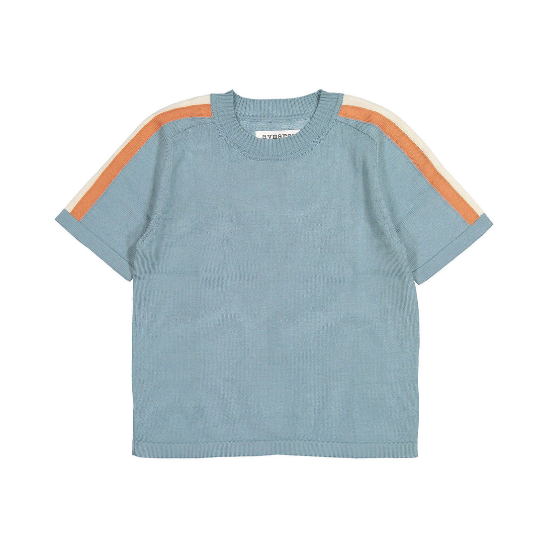 Aymara Petrol Juno Short Sleeve Stripe Pullover
