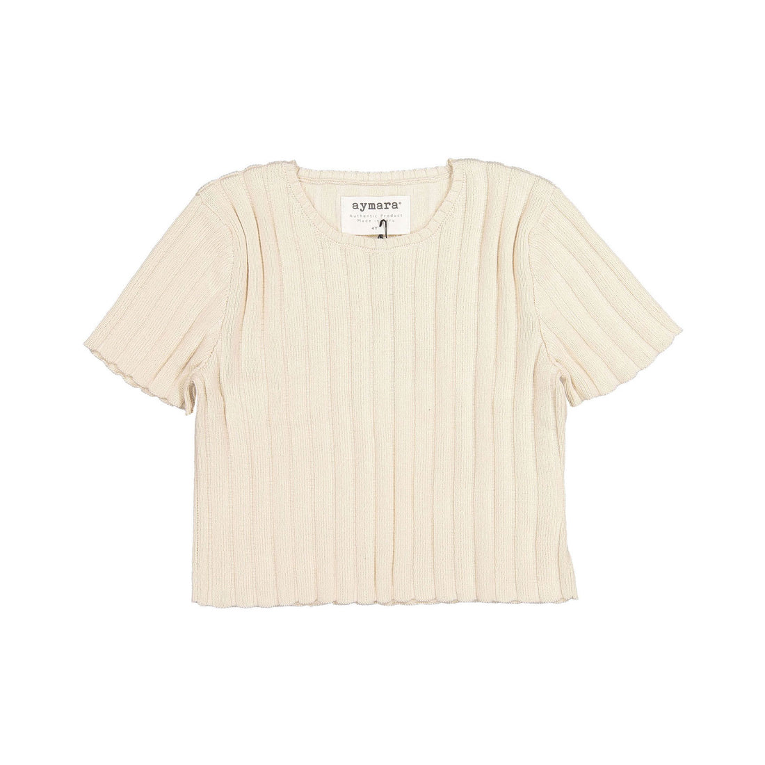 Aymara Ecru Thick Rib Asia Sweater