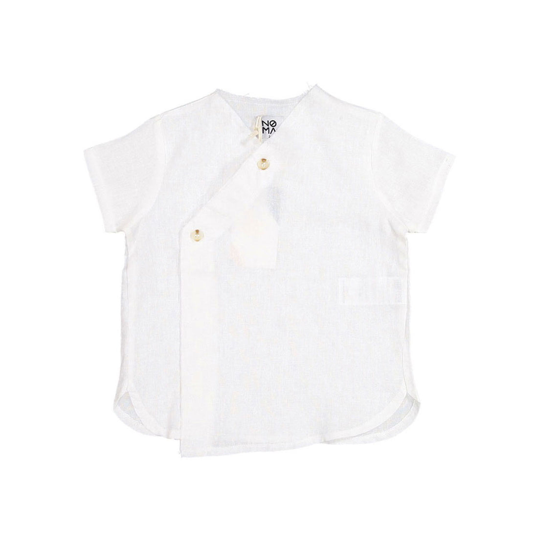 Noma Ivory Asymmetrical Buttoned Shirt