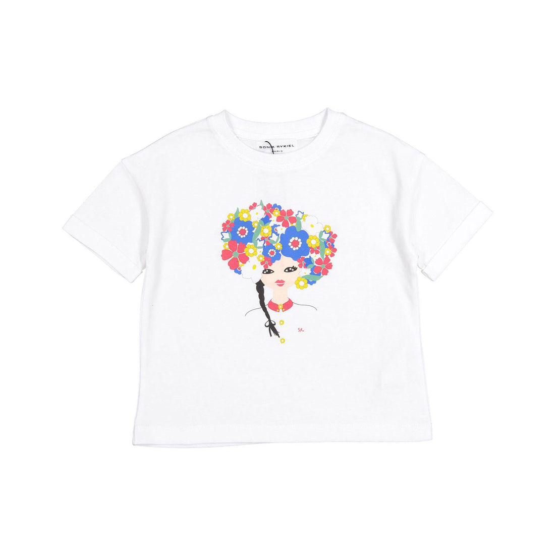 Sonia Rykiel White Flower Detail Meg Tee