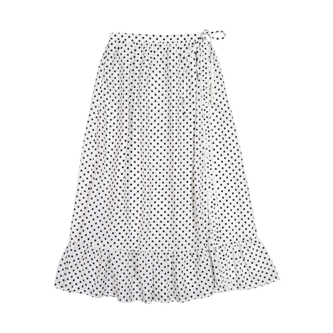 Ava and Lu White Dot Skirt
