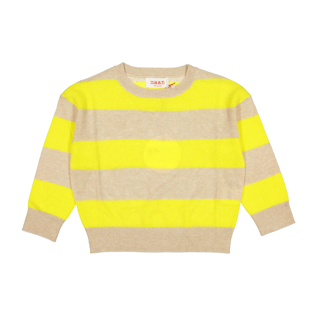 Maan Lemon Colorblock Merino Knit Tango Sweater