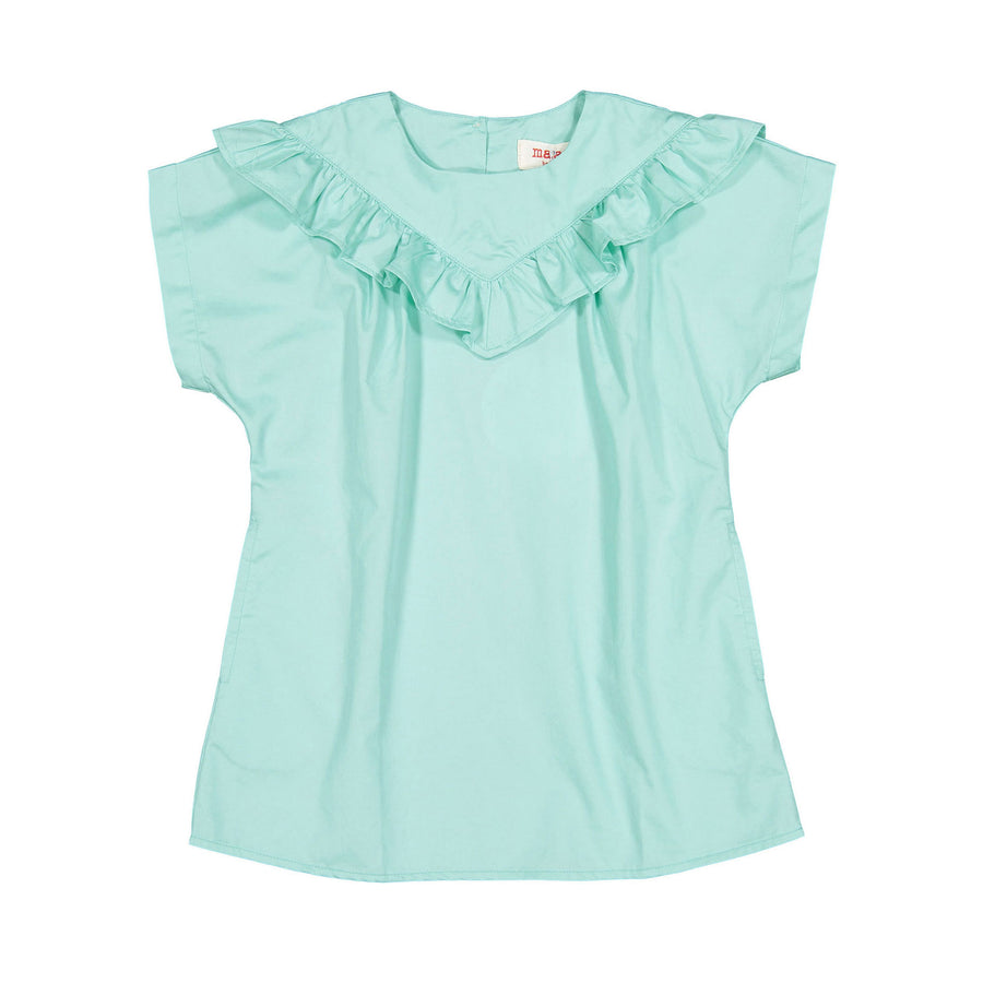 Maan Mint Blossom Club Ruffle Dress