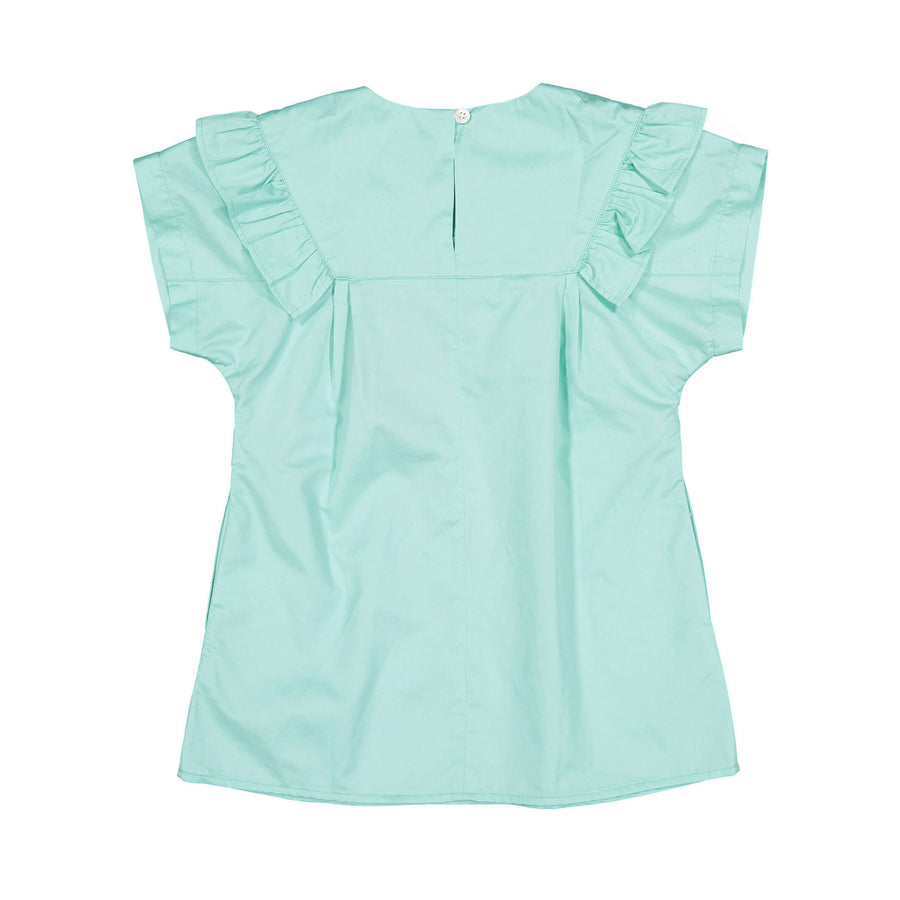 Maan Mint Blossom Club Ruffle Dress