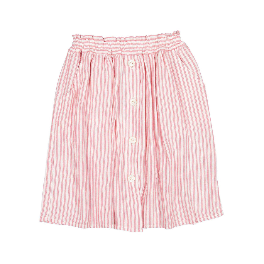Maan Red Wide Stripe Vinyl Maxi Skirt