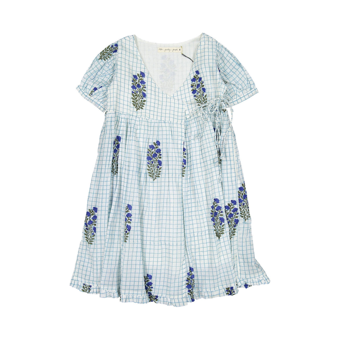Little Paisley People Blue Checks June Dress