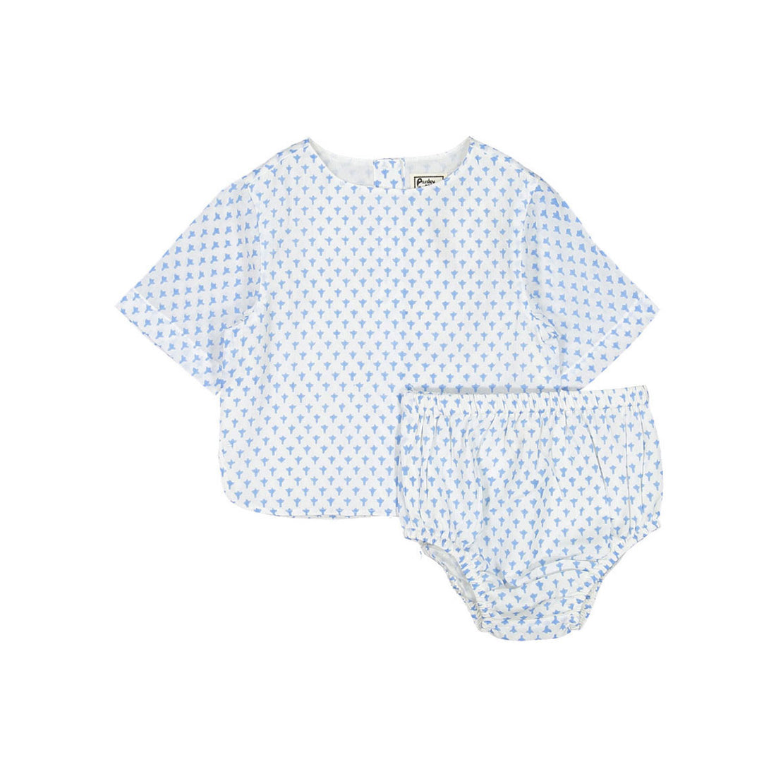 Paisley Magic Blue Printed Baby Set
