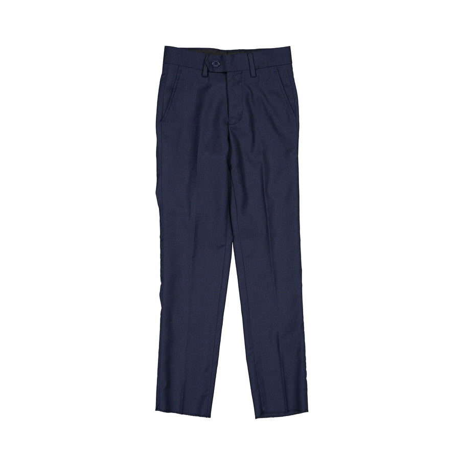 Boys and Arrows Navy Small Grid Double Breasted Suit