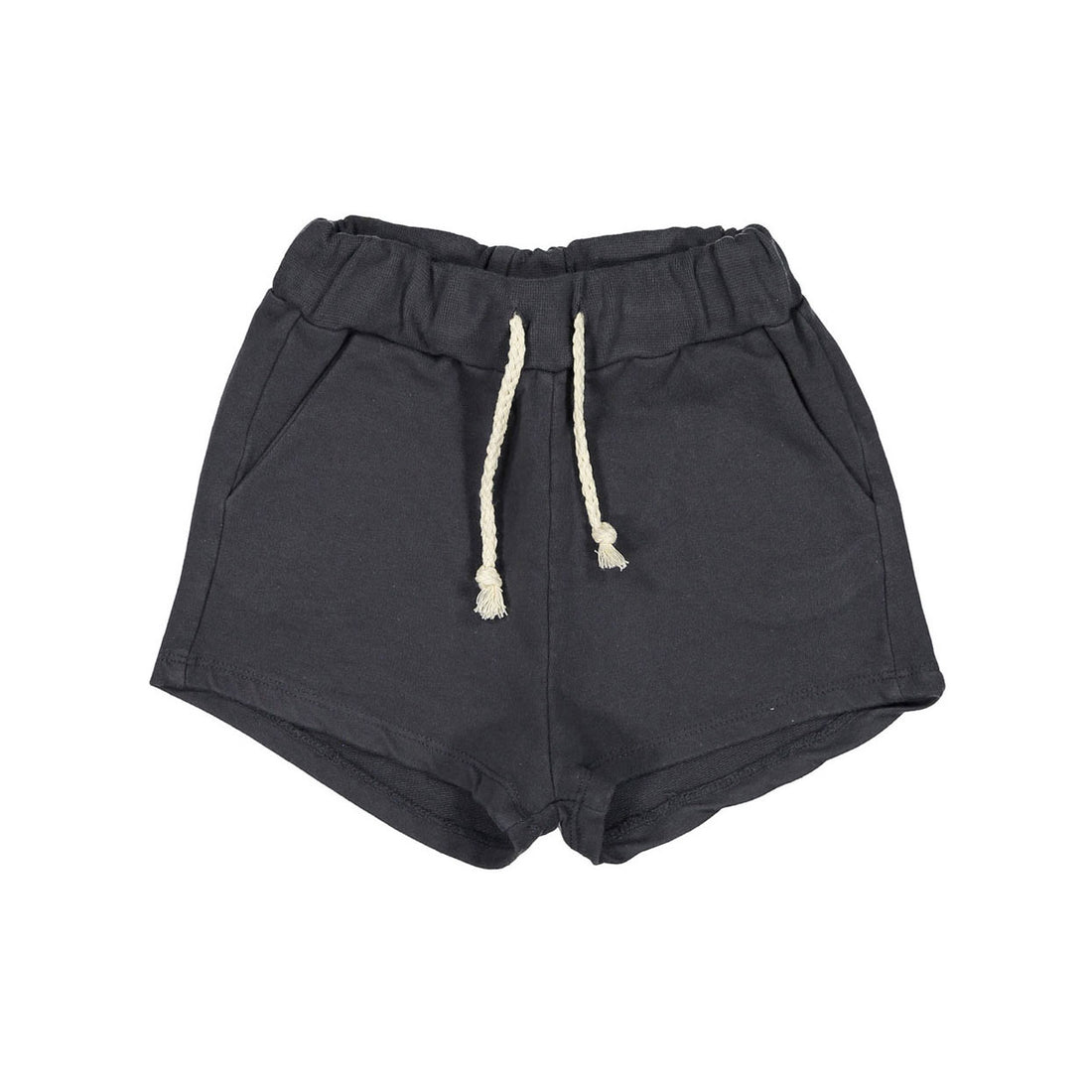 LotieKids Vintage Black Solid Shorts