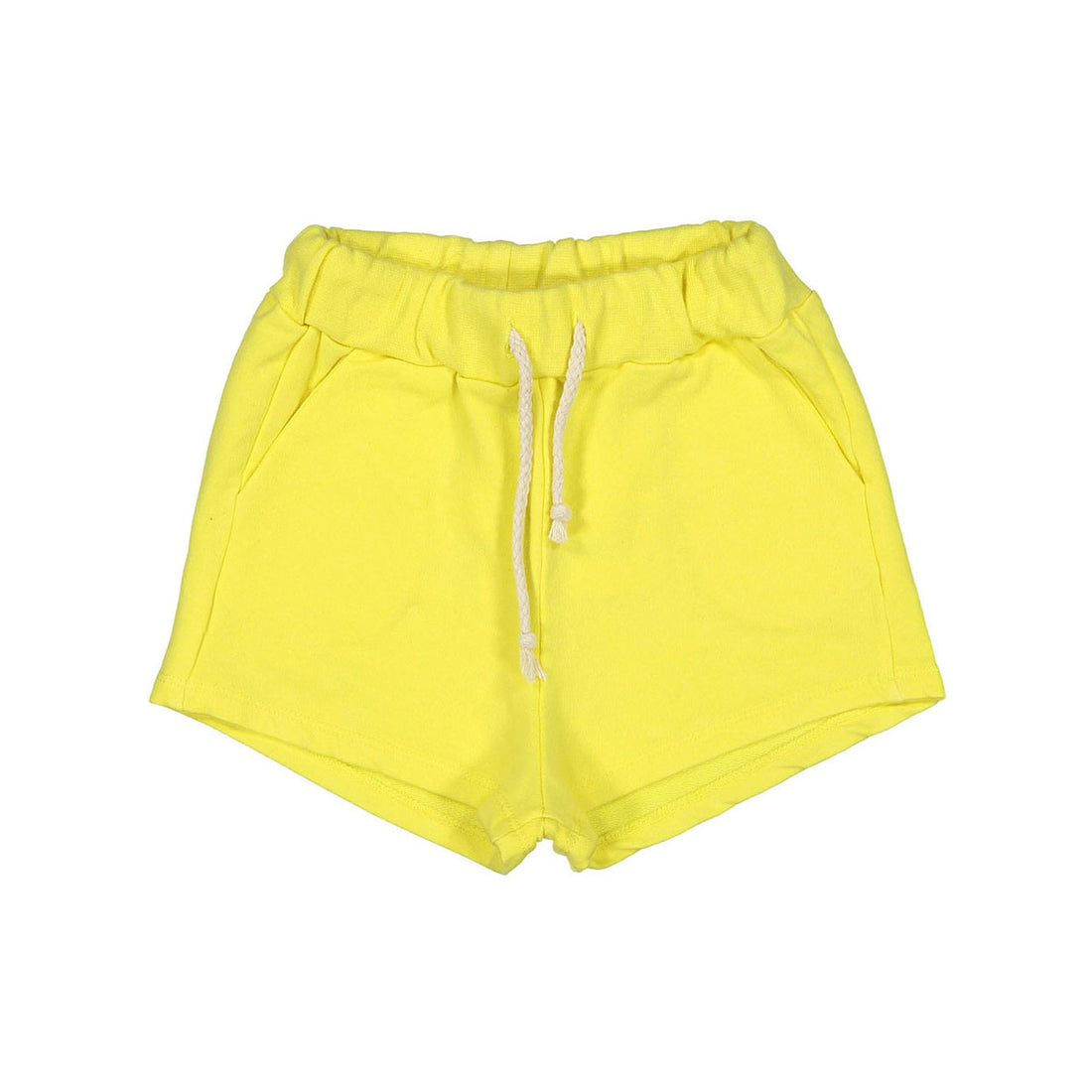LotieKids Yellow Solid Shorts
