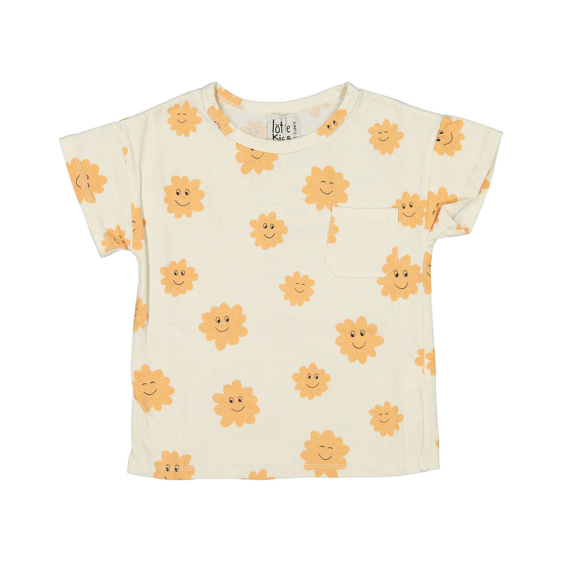 LotieKids Off White Smiley Clouds Tshirt