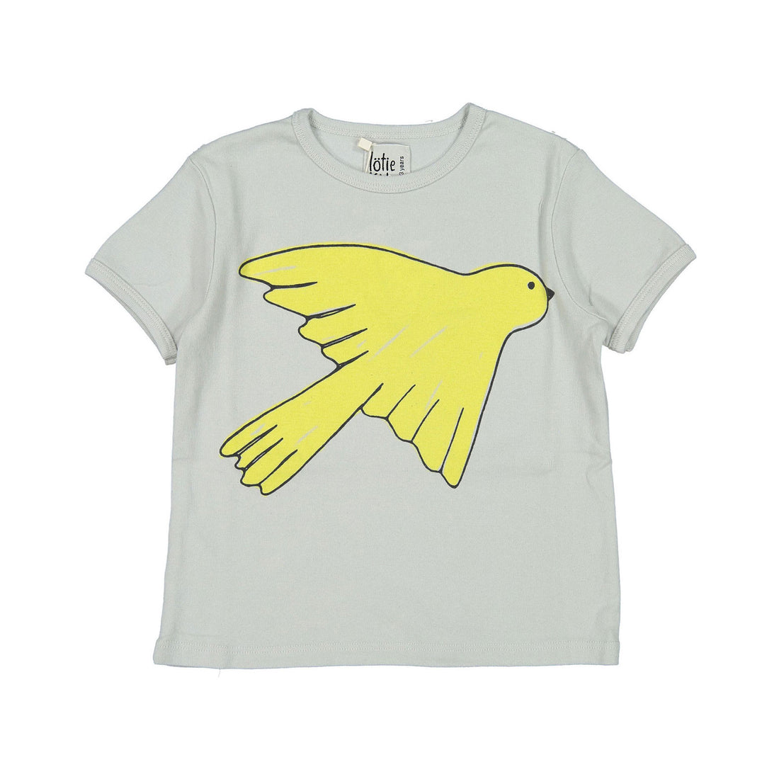 LotieKids Light Grey Big Bird Retro Tshirt