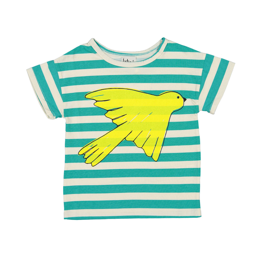 LotieKids Off White Stripes+Bird Tshirt