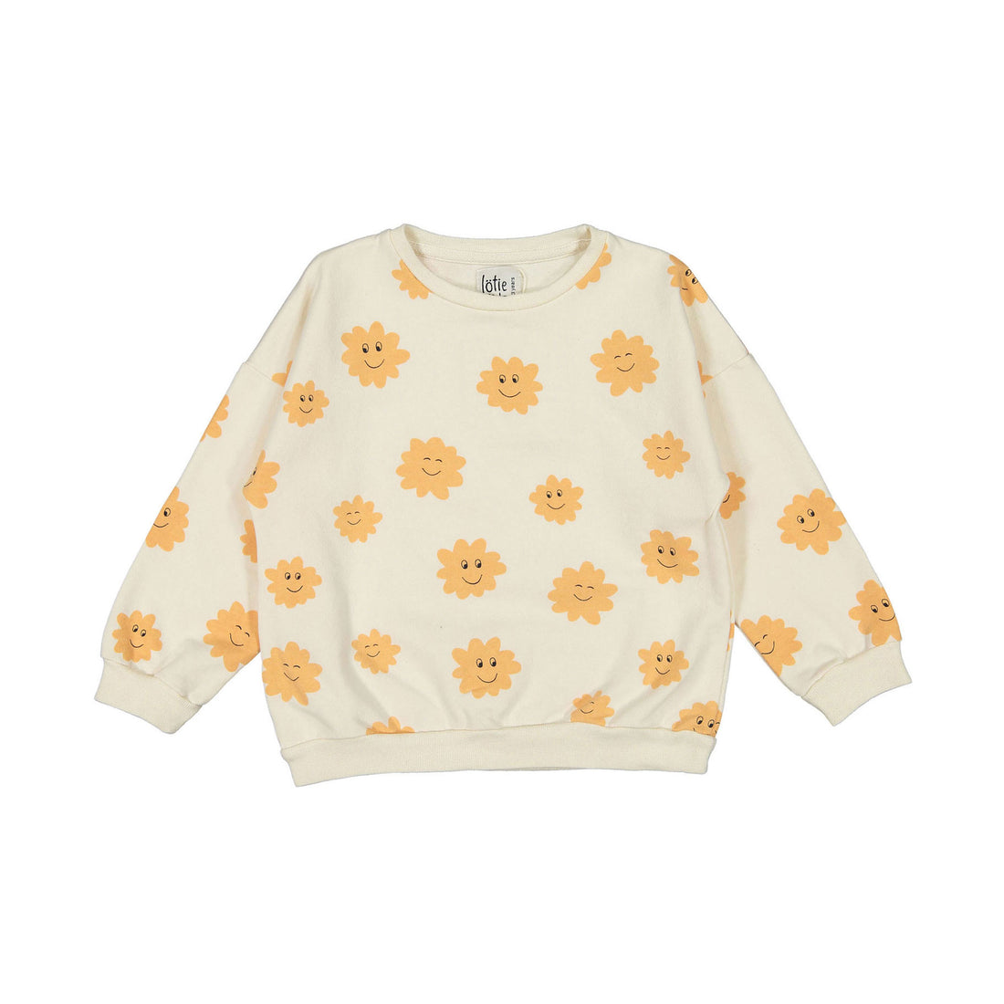 LotieKids Off White Smiley Clouds Sweatshirt