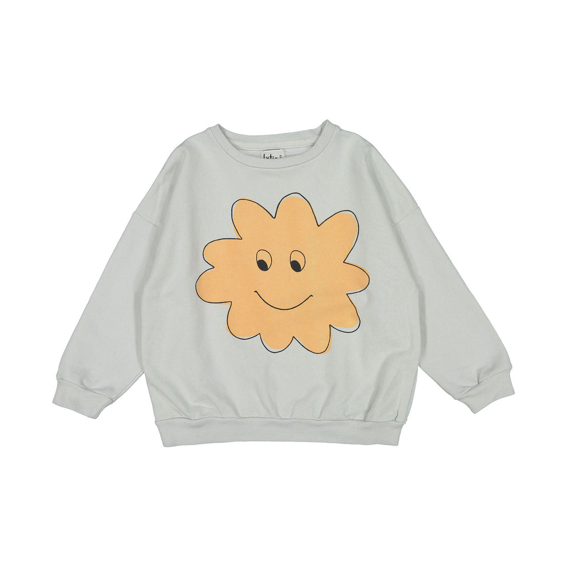 LotieKids Light Grey Big Smiley Cloud Sweatshirt
