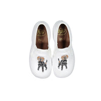 Pepe White Embroidered Slip On