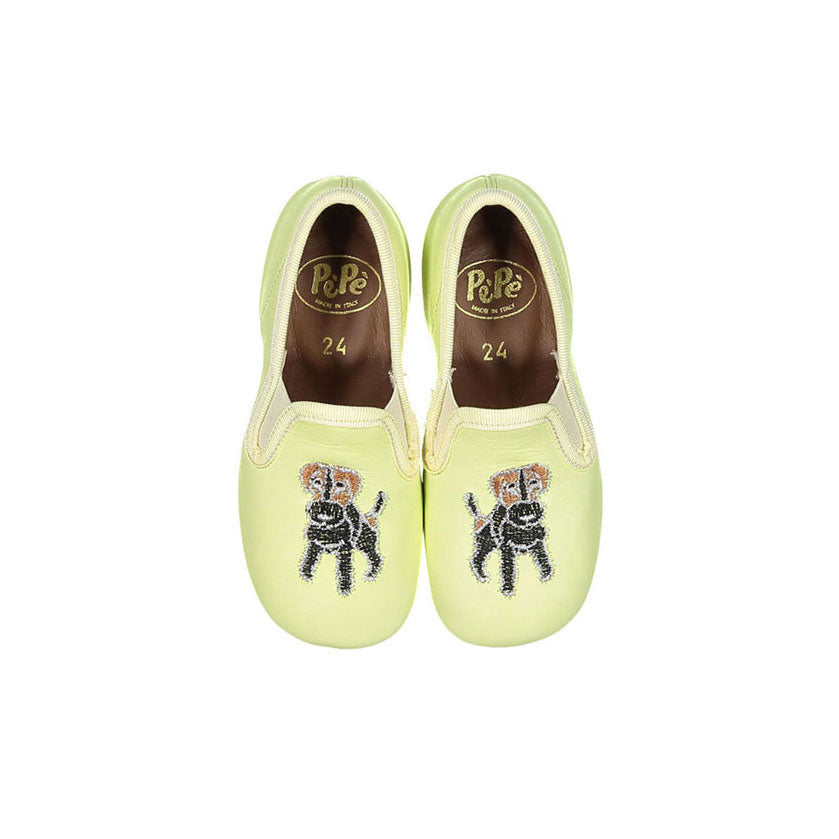 Pepe Lime Embroidered Slip On