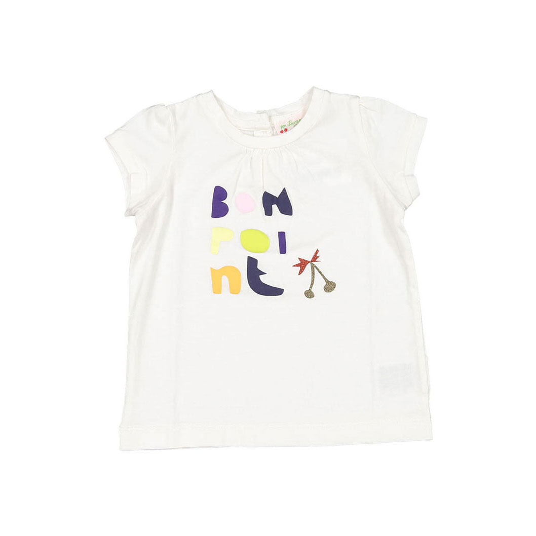 Bonpoint White Logo Tissia Baby Tee