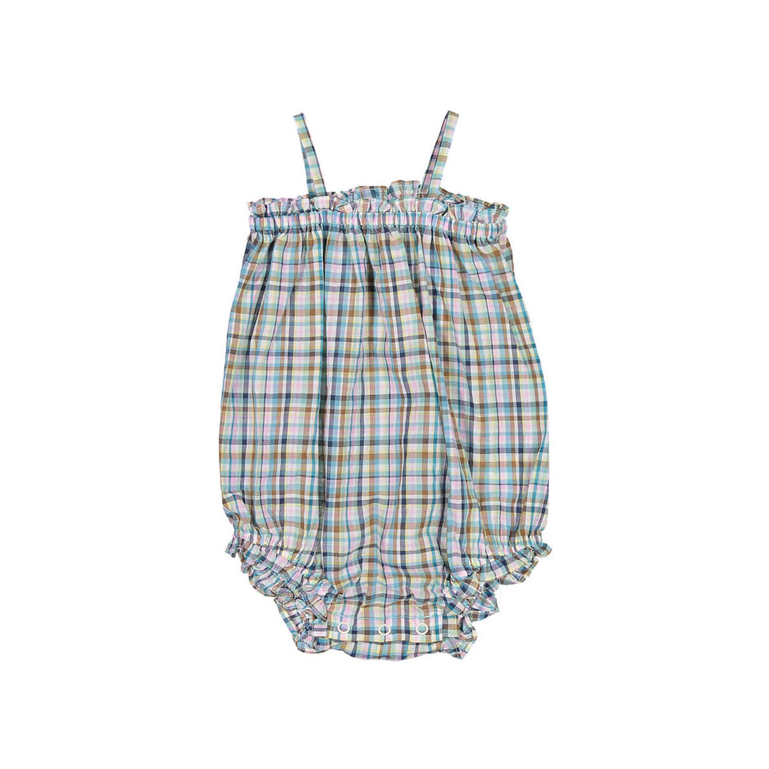 Bonpoint Emerald Check Romper