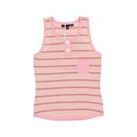 Ligne Noire Cintage Pink Stripe Tank Top