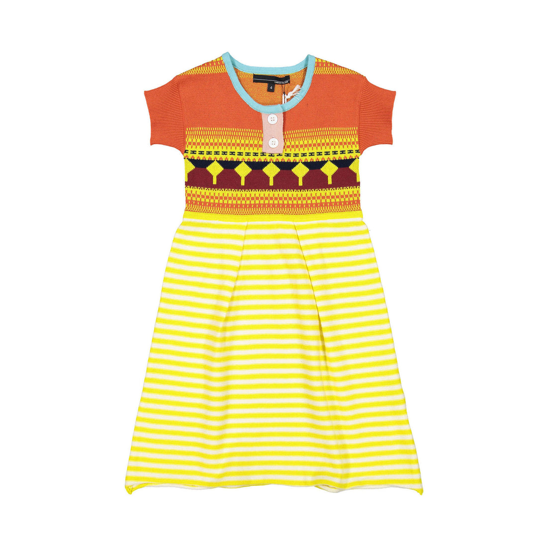 Ligne Noire Yellow Jacquard Little Dress