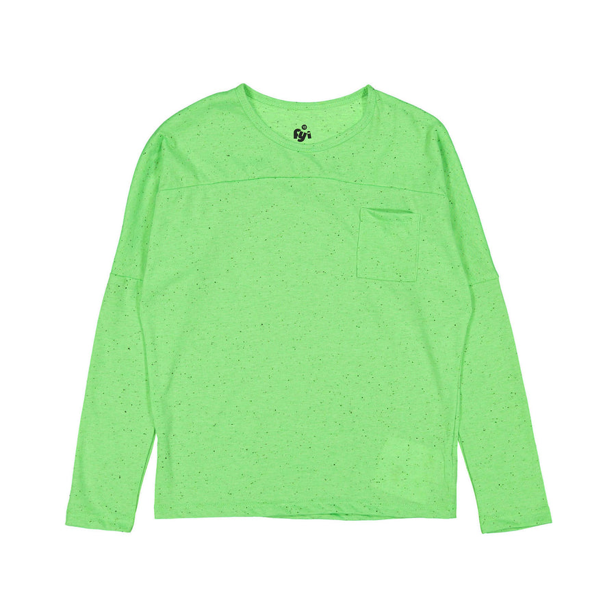 FYI  Neon Green Confetti Tee