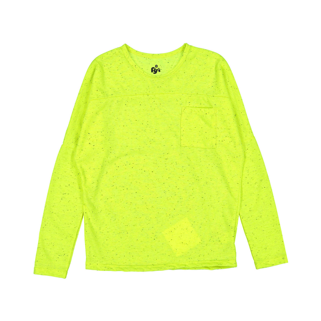 FYI  Neon Yellow Confetti Tee