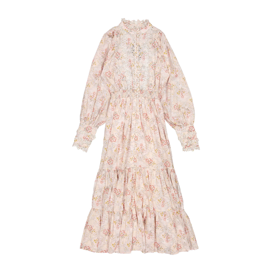 by Timo Pink Flower Cotton Slub Maxi Dress