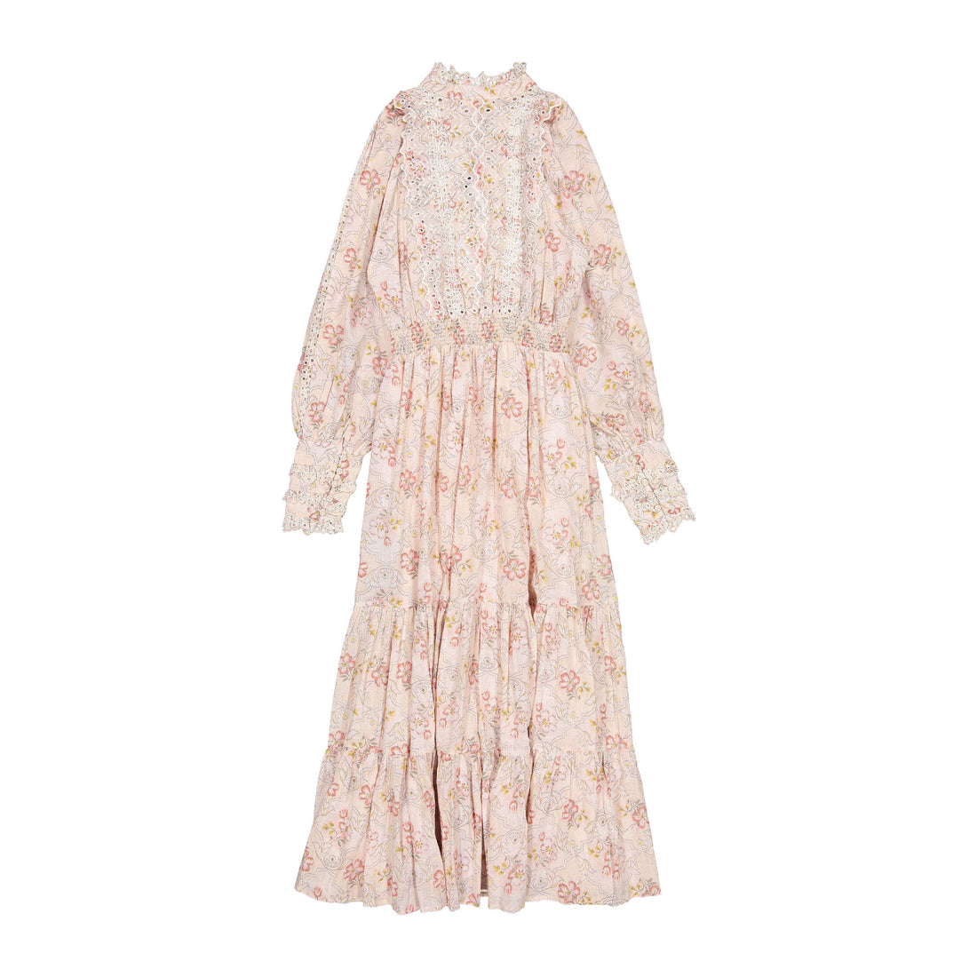 by Timo Pink Flower Cotton Slub Maxi Dress