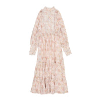 by Timo Pink Flower Cotton Slub Maxi Dress