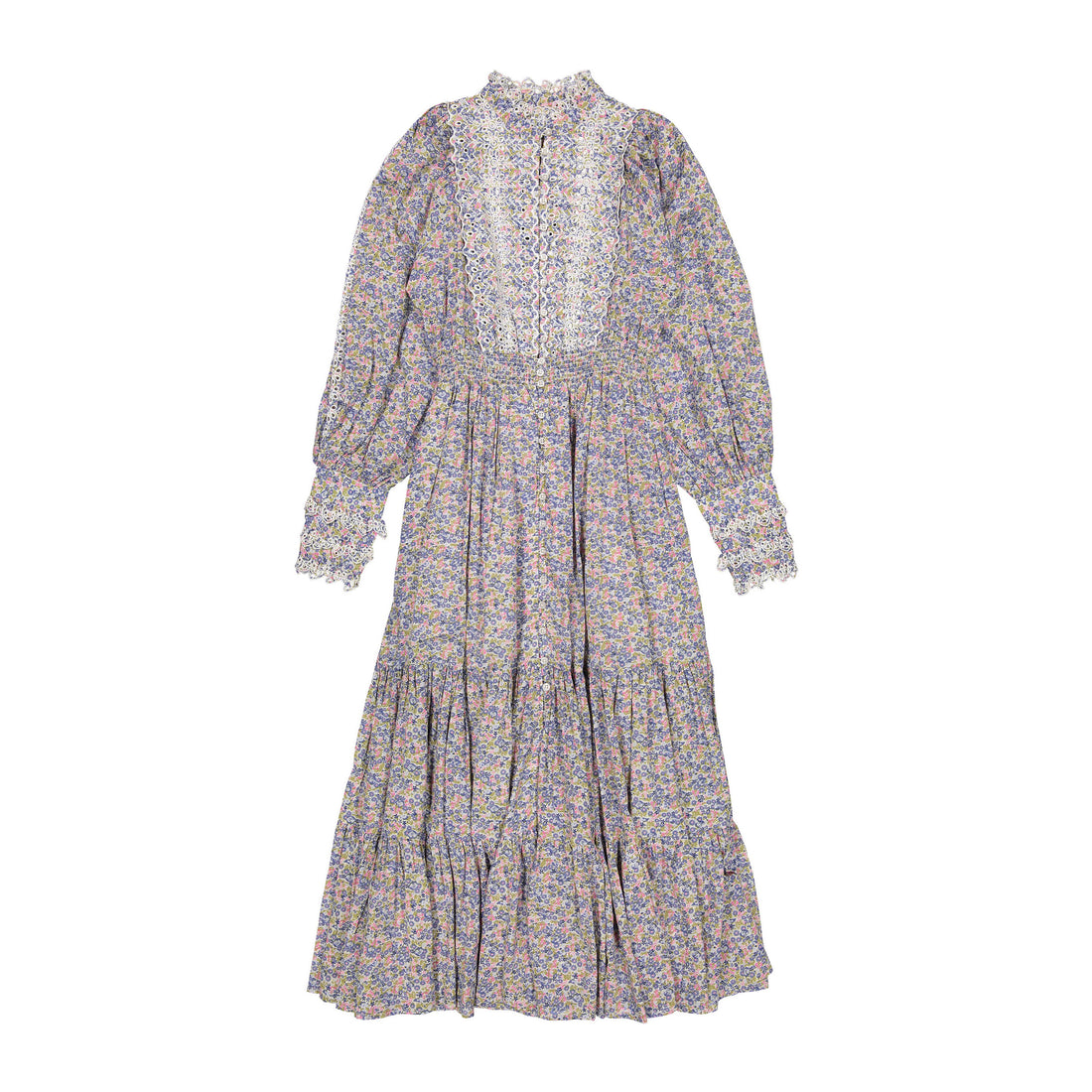 by Timo Blue Garden Cotton Slub Maxi Dress