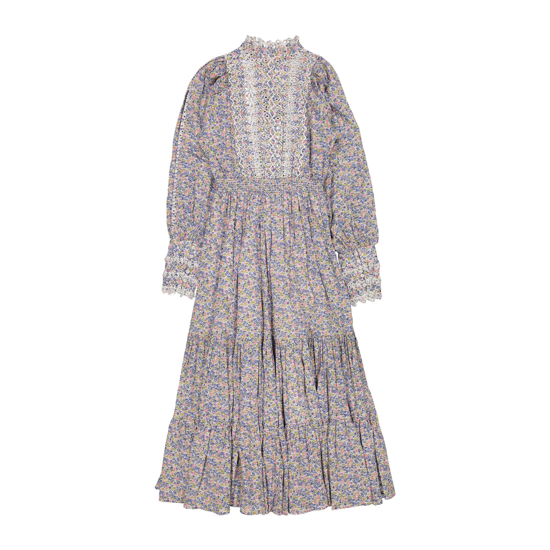 by Timo Blue Garden Cotton Slub Maxi Dress