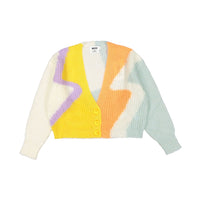 Indee Cream Graffic Mohair Knit Cardigan
