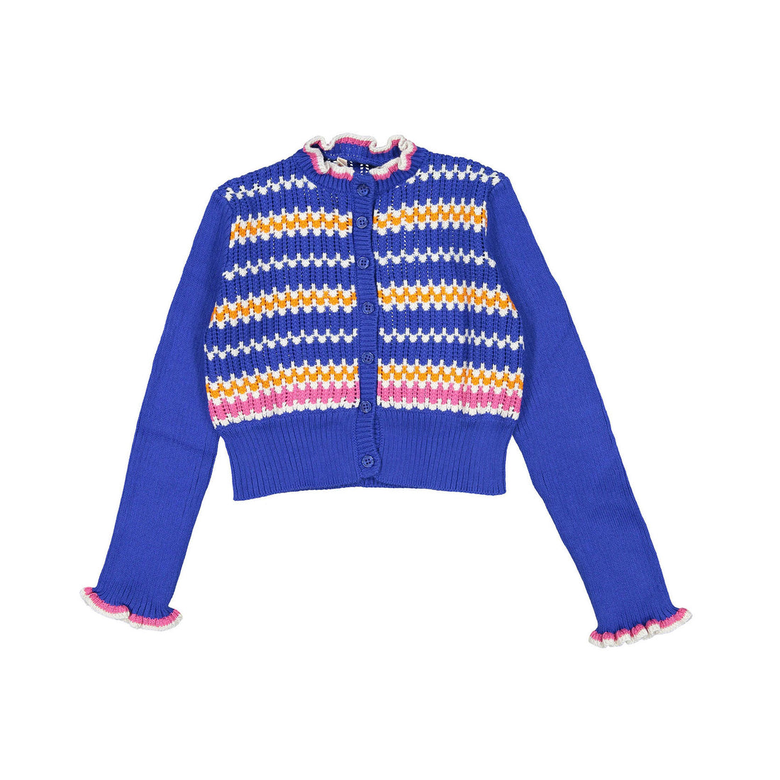 Marni Multi-Colour Pink Stripes Cotton Cardigan
